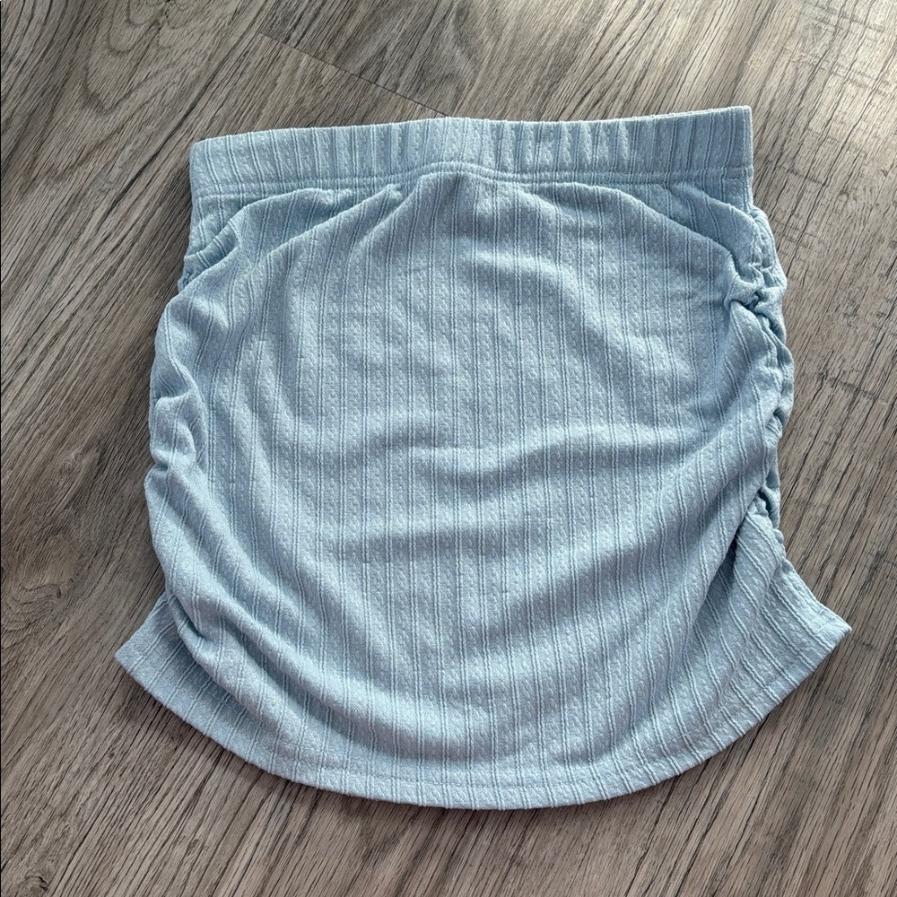 SHEIN Light Blue Ruched Skirt